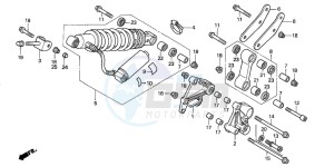 CBR600FR drawing REAR CUSHION