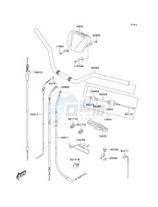 KSF 400 A [FX400] (A6F) A6F drawing HANDLEBAR