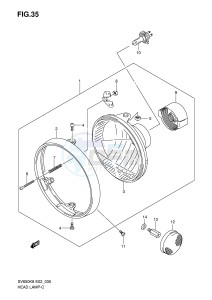 SV650 (E2) drawing HEADLAMP (SV650K8 AK8 E24)