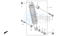 TRX420FM FOURTRAX drawing REAR CUSHION