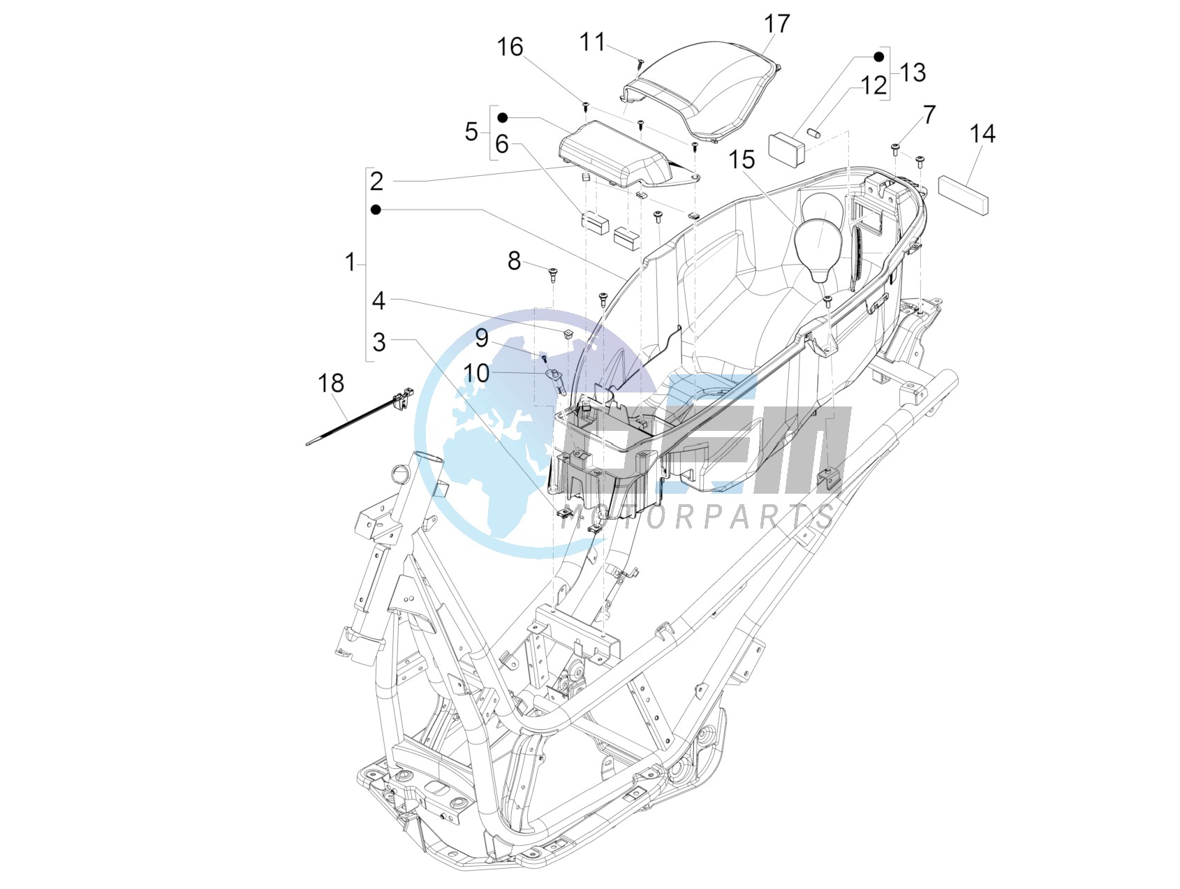 Helmet housing - Undersaddle