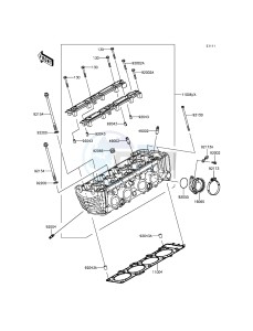 Z800 ZR800CGFA UF (UK FA) XX (EU ME A(FRICA) drawing Cylinder Head