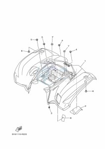 YFM700FWB KODIAK 700 (B6KA) drawing REAR FENDER