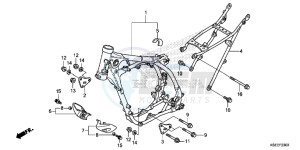 CRF150RBD CRF150RB Europe Direct - (ED) drawing FRAME BODY