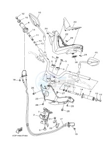 GPD150A GPD150-A NMAX 150 (BV41) drawing STEERING HANDLE & CABLE