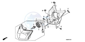 TRX250X9 Australia - (U) drawing HEADLIGHT