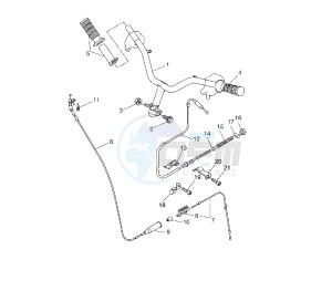 BW'S 50 drawing STEERING HANDLE AND CABLE