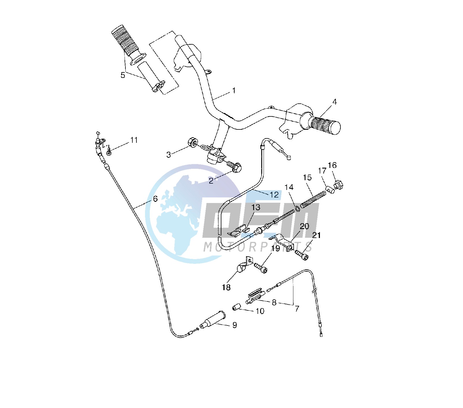 STEERING HANDLE AND CABLE