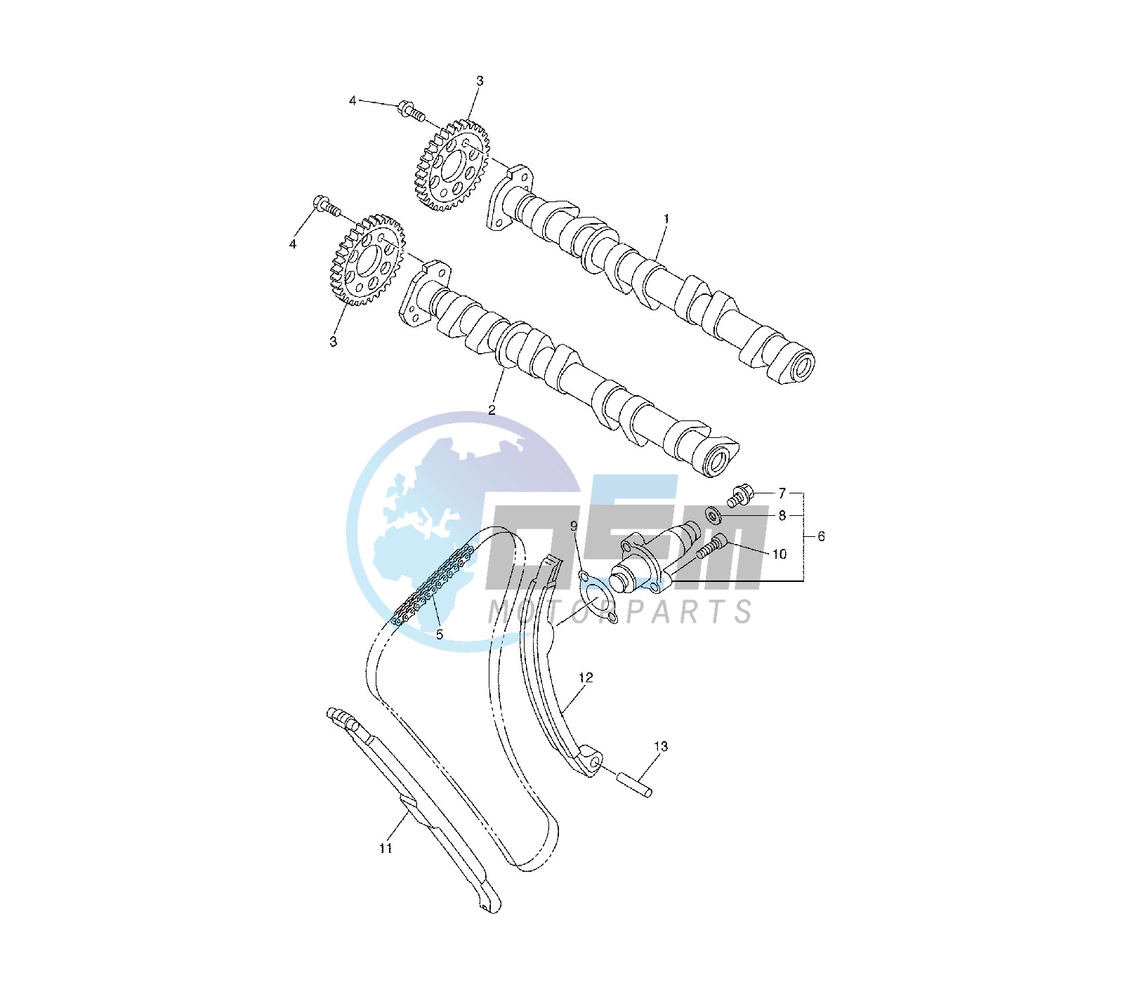 CAMSHAFT AND TIMING CHAIN