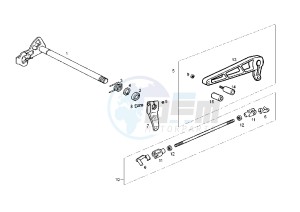 GPR RACING -125 cc drawing GEAR CHANGE MECHANISM