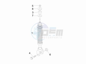 LX 50 4T-4V NL drawing Rear suspension - Shock absorber - s