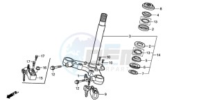 CB250 drawing STEERING STEM