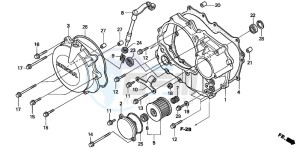 XR400R drawing RIGHT CRANKCASE COVER