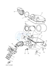 YFM700FWAD YFM70GPSH GRIZZLY 700 EPS SPECIAL EDITION (B1A4) drawing INTAKE