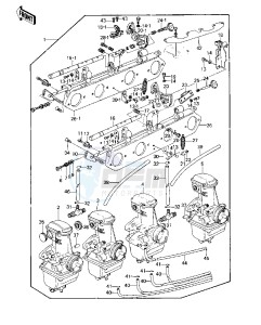 KZ 1000 A [KZ1000] (A1-A2A) [KZ1000] drawing CARBURETOR ASSY -- 77-78 A1_A2_A2A- -