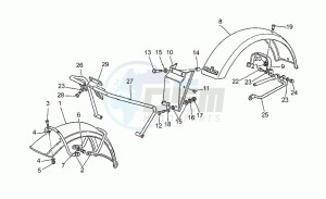 S 1000 drawing Front/rear mudguards