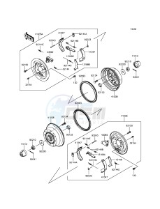 MULE 610 4x4 KAF400AGF EU drawing Front Hub