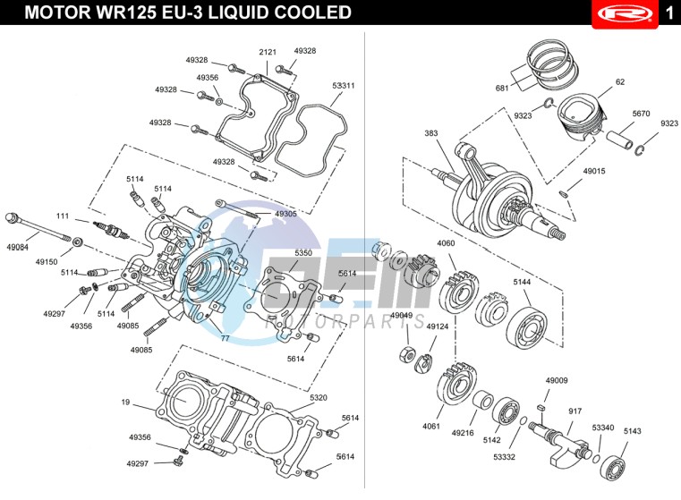 CYLINDER HEAD-CRANKSHAFT  EURO3