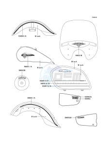 VN 1500 L [VULCAN 1500 NOMAD FI] (L2-L4) [VULCAN 1500 NOMAD FI] drawing DECALS-- BLACK- --- VN1500-L4- -