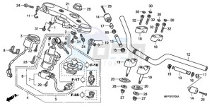 CB1300SA9 SI / ABS BCT MME TWO - (SI / ABS BCT MME TWO) drawing HANDLE PIPE/TOP BRIDGE