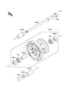 VN900 CLASSIC VN900BDF GB XX (EU ME A(FRICA) drawing Front Hub