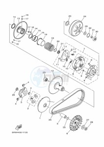 CZD300D-A XMAX 300 TECH MAX (BMK2) drawing CRANKCASE COVER 1