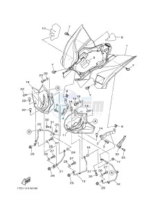 YFZ450R YFZ45YSXH (BW22) drawing REAR FENDER