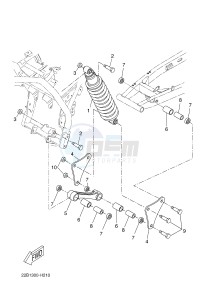 WR125R (22B7 22B7 22B7) drawing REAR SUSPENSION