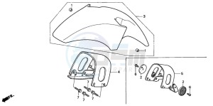 NSR50S drawing FRONT FENDER