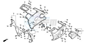 CBR600F3 drawing LOWER COWL