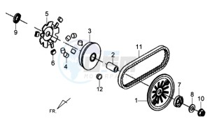 ORBIT II 50 drawing CLUTCH / V BELT