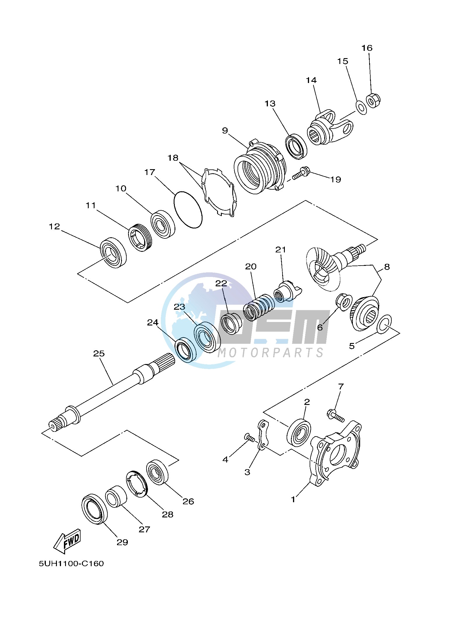 MIDDLE DRIVE GEAR