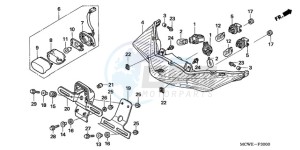 VFR8009 UK - (E / MME) drawing REAR COMBINATION LIGHT (E,ED,EK,F)