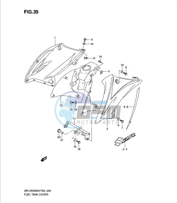 FUEL TANK COVER (MODEL K9)