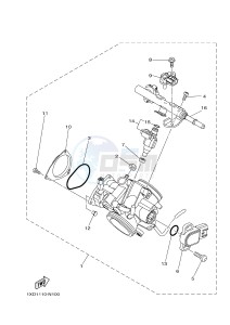 YXM700E YXM700PF VIKING (1XPS) drawing THROTTLE BODY ASSY 1