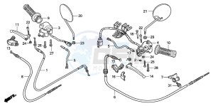 NVS502SH drawing HANDLE LEVER/SWITCH/CABLE