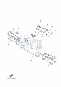 YFZ450R (BKD3) drawing STAND & FOOTREST