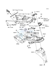 ZZR1400_ABS ZX1400FDF FR GB XX (EU ME A(FRICA) drawing Rear Fender(s)