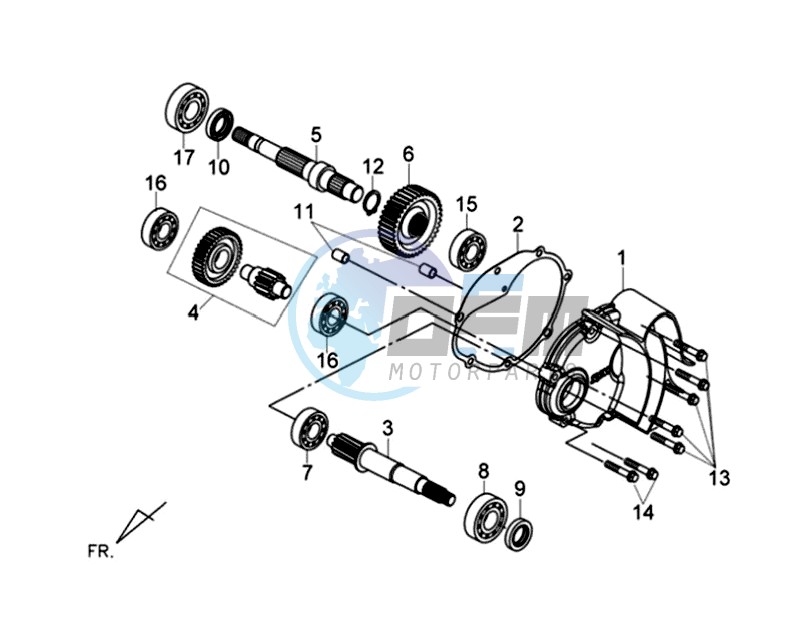 CRANKCASE - DRIVE SHAFT