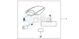 CBR1000RA9 UK - (E / ABS MKH MME REP) drawing REAR SEAT COWL REPSOL