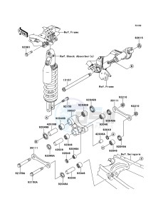 KLX250 KLX250S9F GB XX (EU ME A(FRICA) drawing Suspension