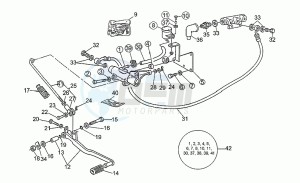 GT 1000 drawing Rear brake m.cyl. Mod.group