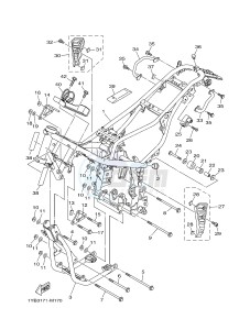 XT250 XT250D SEROW (1YB3) drawing FRAME