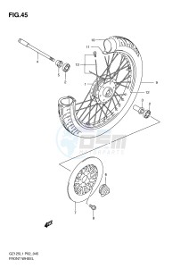 GZ125 (P02) drawing FRONT WHEEL