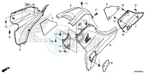 TRX420FM2E TRX420 Europe Direct - (ED) drawing SIDE COVER/TANK COVER