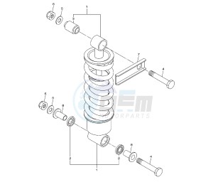 XJ6-FA DIVERSION ABS 600 drawing REAR SUSPENSION