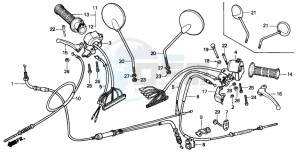 SH50 SH FIFTY drawing HANDLE LEVER/SWITCH/ CABLE