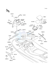 JT 900 E [900 STX] (E6F) E6F drawing HULL MIDDLE FITTINGS