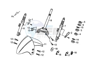 JET 4 R50 drawing FRONT FENDER / FRONT FORK/ STEERING HEAD BEARING