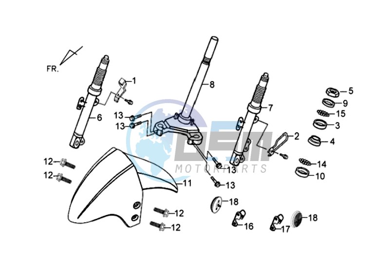 FRONT FENDER / FRONT FORK/ STEERING HEAD BEARING